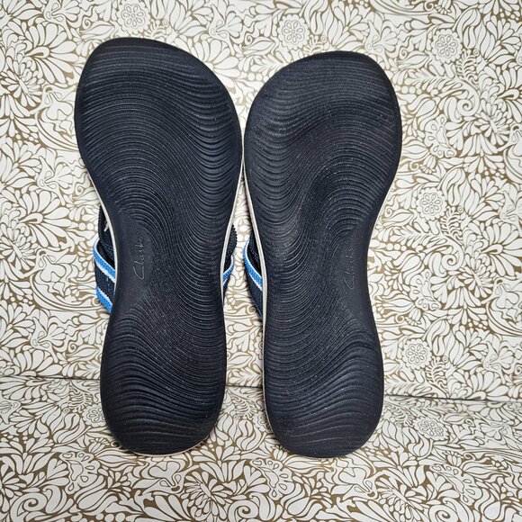 Clarks Cloudsteppers Cushion Soft Women's Blue Flip Flops Sandals Size 10M - Picture 4 of 4